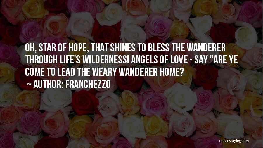 Franchezzo Quotes: Oh, Star Of Hope, That Shines To Bless The Wanderer Through Life's Wilderness! Angels Of Love - Say Are Ye