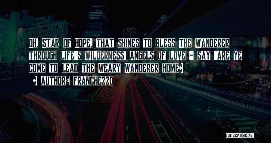 Franchezzo Quotes: Oh, Star Of Hope, That Shines To Bless The Wanderer Through Life's Wilderness! Angels Of Love - Say Are Ye
