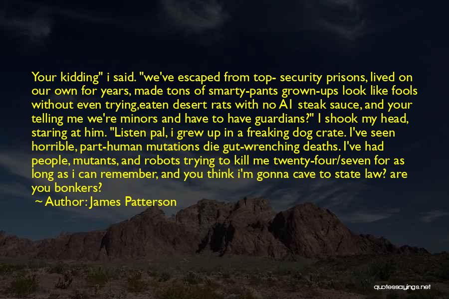 James Patterson Quotes: Your Kidding I Said. We've Escaped From Top- Security Prisons, Lived On Our Own For Years, Made Tons Of Smarty-pants