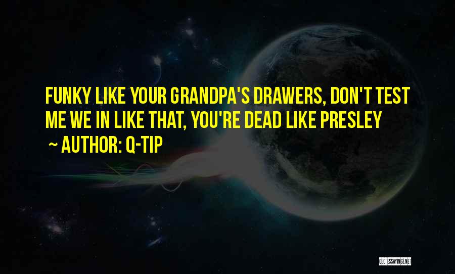 Q-Tip Quotes: Funky Like Your Grandpa's Drawers, Don't Test Me We In Like That, You're Dead Like Presley