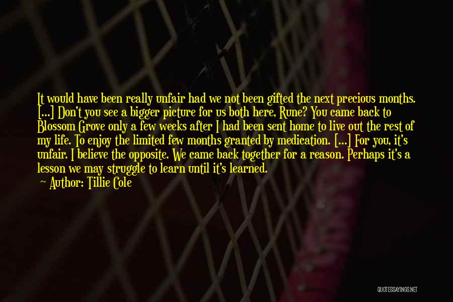 Tillie Cole Quotes: It Would Have Been Really Unfair Had We Not Been Gifted The Next Precious Months. [...] Don't You See A