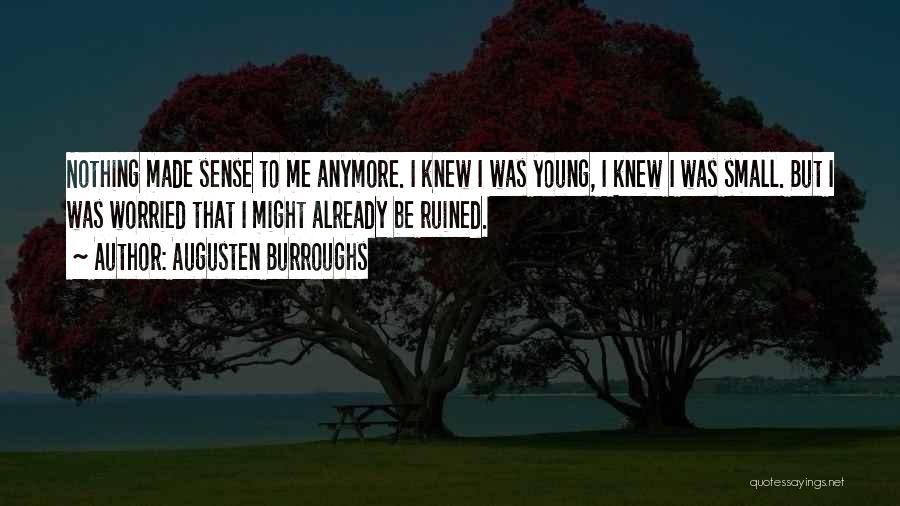 Augusten Burroughs Quotes: Nothing Made Sense To Me Anymore. I Knew I Was Young, I Knew I Was Small. But I Was Worried