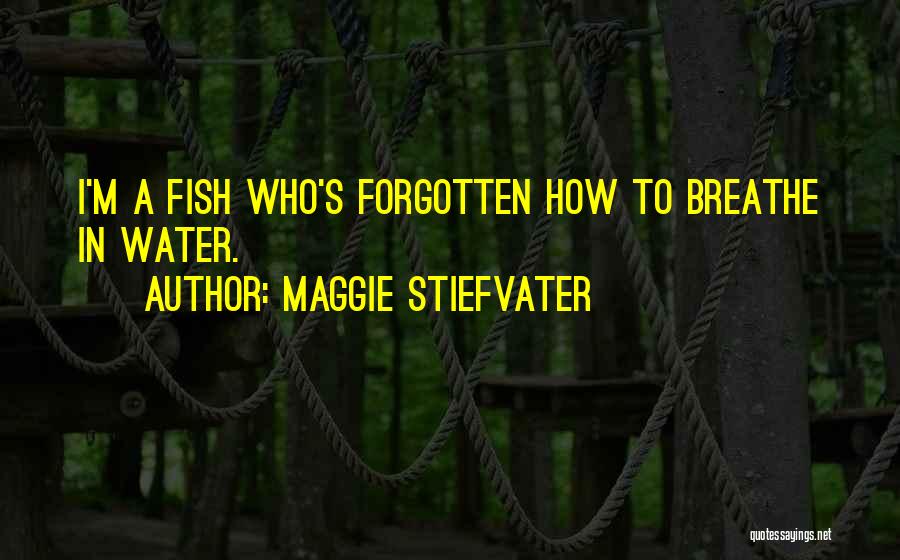 Maggie Stiefvater Quotes: I'm A Fish Who's Forgotten How To Breathe In Water.