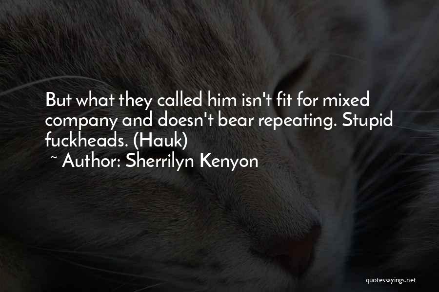 Sherrilyn Kenyon Quotes: But What They Called Him Isn't Fit For Mixed Company And Doesn't Bear Repeating. Stupid Fuckheads. (hauk)