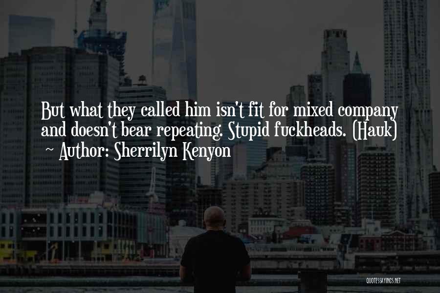 Sherrilyn Kenyon Quotes: But What They Called Him Isn't Fit For Mixed Company And Doesn't Bear Repeating. Stupid Fuckheads. (hauk)