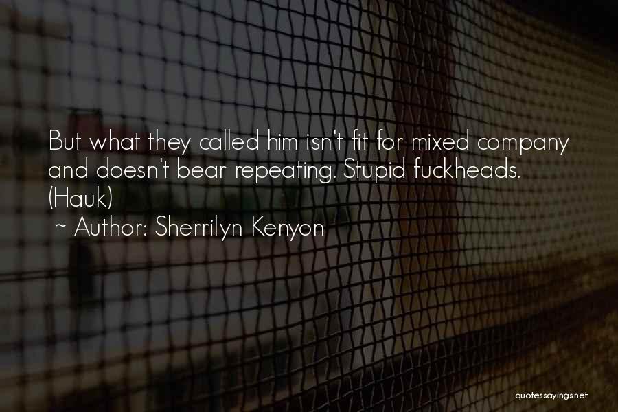 Sherrilyn Kenyon Quotes: But What They Called Him Isn't Fit For Mixed Company And Doesn't Bear Repeating. Stupid Fuckheads. (hauk)
