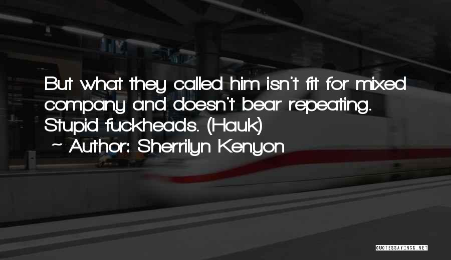 Sherrilyn Kenyon Quotes: But What They Called Him Isn't Fit For Mixed Company And Doesn't Bear Repeating. Stupid Fuckheads. (hauk)