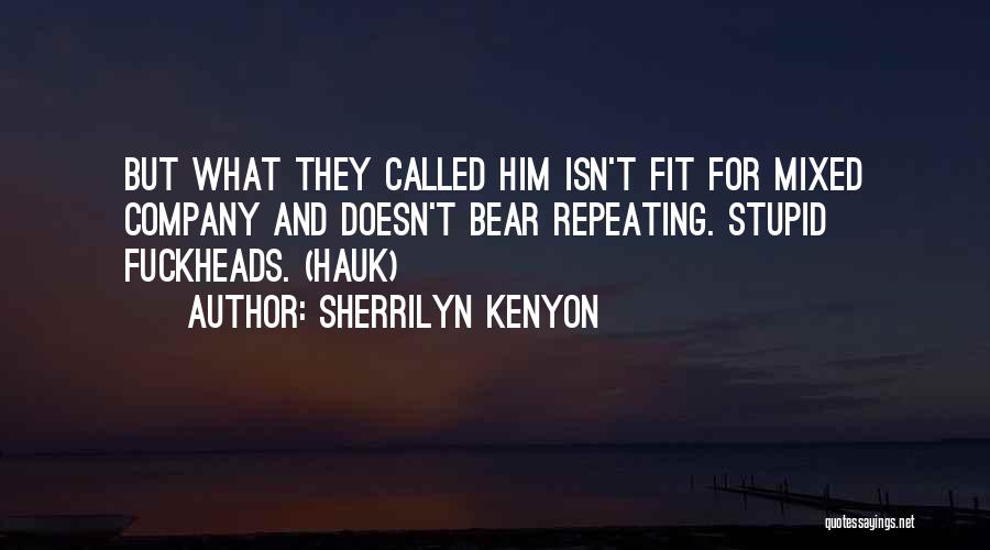 Sherrilyn Kenyon Quotes: But What They Called Him Isn't Fit For Mixed Company And Doesn't Bear Repeating. Stupid Fuckheads. (hauk)