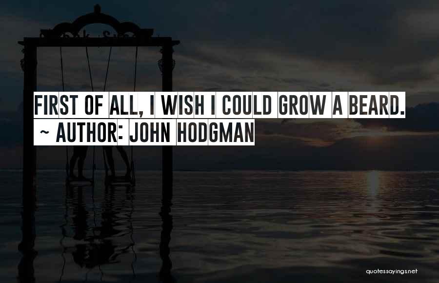 John Hodgman Quotes: First Of All, I Wish I Could Grow A Beard.