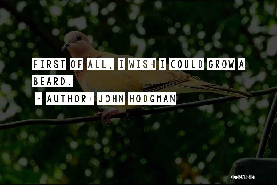 John Hodgman Quotes: First Of All, I Wish I Could Grow A Beard.