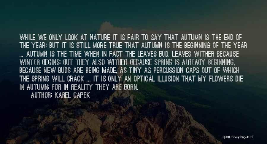 Karel Capek Quotes: While We Only Look At Nature It Is Fair To Say That Autumn Is The End Of The Year; But