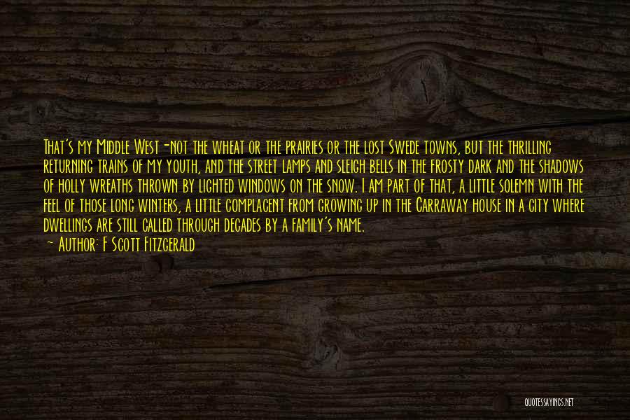 F Scott Fitzgerald Quotes: That's My Middle West-not The Wheat Or The Prairies Or The Lost Swede Towns, But The Thrilling Returning Trains Of