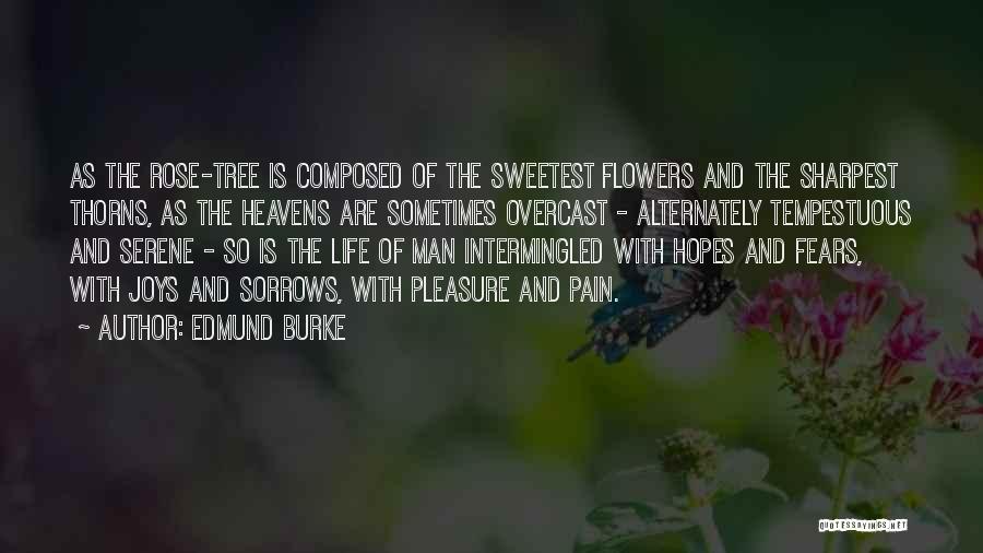 Edmund Burke Quotes: As The Rose-tree Is Composed Of The Sweetest Flowers And The Sharpest Thorns, As The Heavens Are Sometimes Overcast -