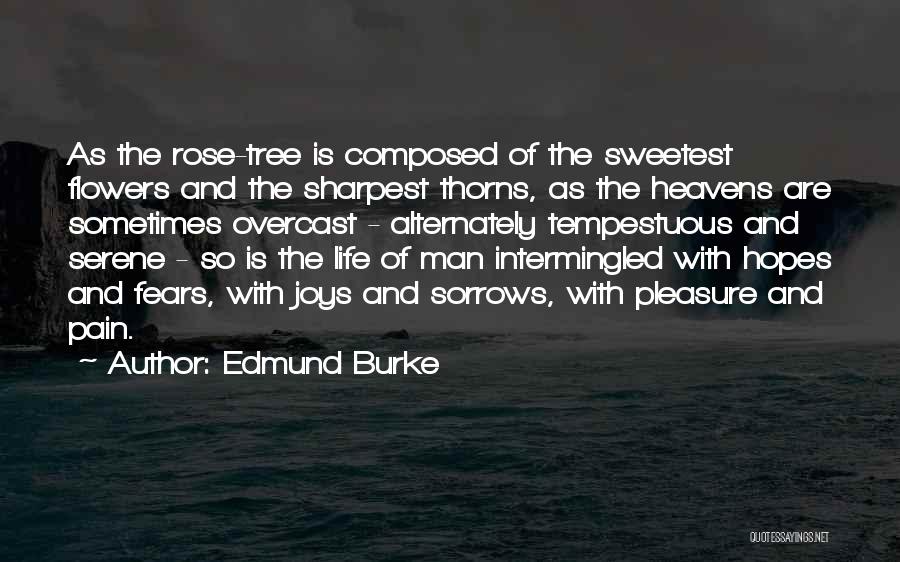 Edmund Burke Quotes: As The Rose-tree Is Composed Of The Sweetest Flowers And The Sharpest Thorns, As The Heavens Are Sometimes Overcast -