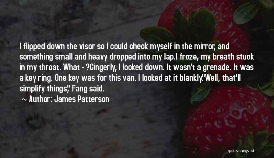 James Patterson Quotes: I Flipped Down The Visor So I Could Check Myself In The Mirror, And Something Small And Heavy Dropped Into