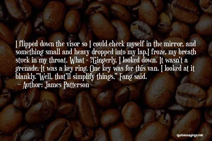 James Patterson Quotes: I Flipped Down The Visor So I Could Check Myself In The Mirror, And Something Small And Heavy Dropped Into