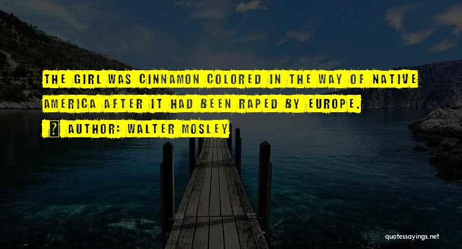 Walter Mosley Quotes: The Girl Was Cinnamon Colored In The Way Of Native America After It Had Been Raped By Europe.