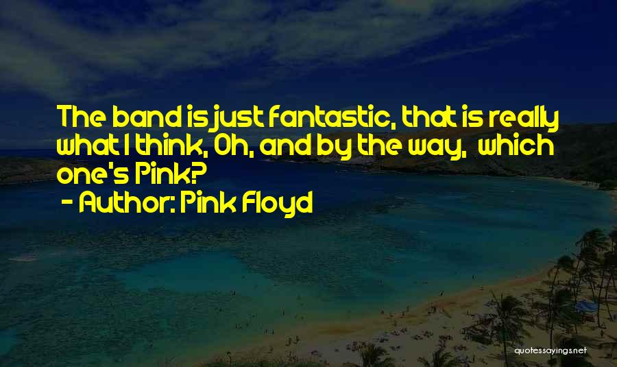 Pink Floyd Quotes: The Band Is Just Fantastic, That Is Really What I Think, Oh, And By The Way, Which One's Pink?