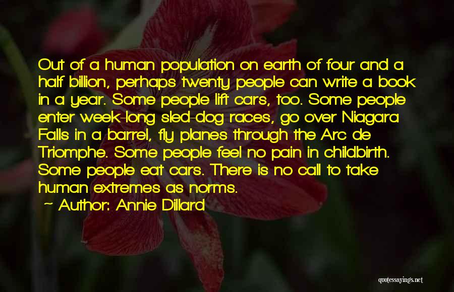 Annie Dillard Quotes: Out Of A Human Population On Earth Of Four And A Half Billion, Perhaps Twenty People Can Write A Book