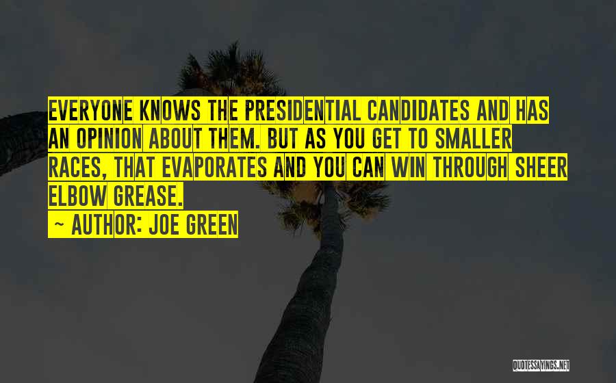 Joe Green Quotes: Everyone Knows The Presidential Candidates And Has An Opinion About Them. But As You Get To Smaller Races, That Evaporates