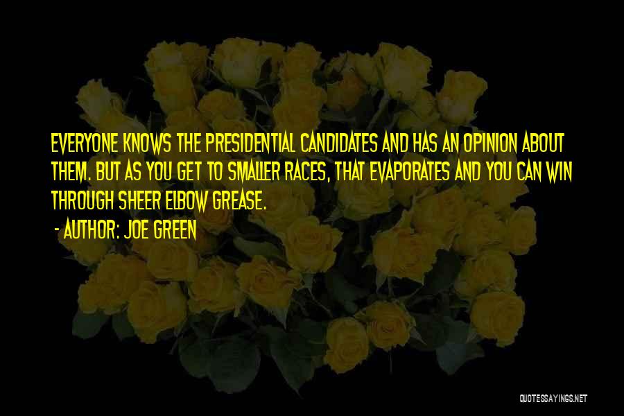 Joe Green Quotes: Everyone Knows The Presidential Candidates And Has An Opinion About Them. But As You Get To Smaller Races, That Evaporates