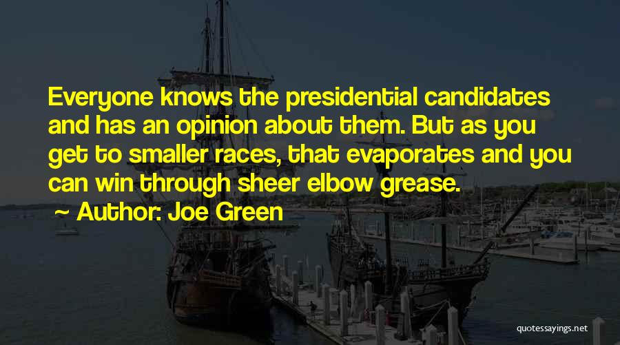 Joe Green Quotes: Everyone Knows The Presidential Candidates And Has An Opinion About Them. But As You Get To Smaller Races, That Evaporates