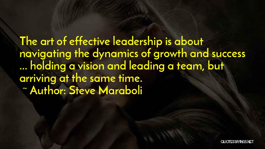 Steve Maraboli Quotes: The Art Of Effective Leadership Is About Navigating The Dynamics Of Growth And Success ... Holding A Vision And Leading