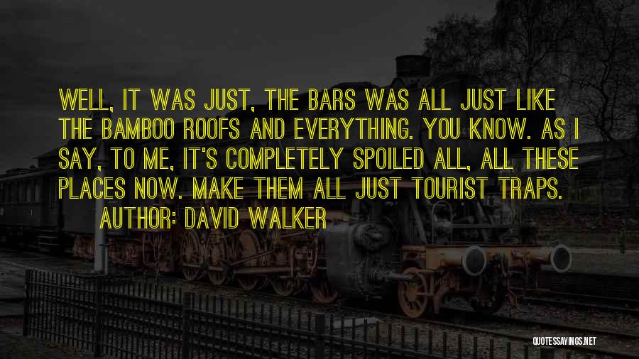 David Walker Quotes: Well, It Was Just, The Bars Was All Just Like The Bamboo Roofs And Everything. You Know. As I Say,