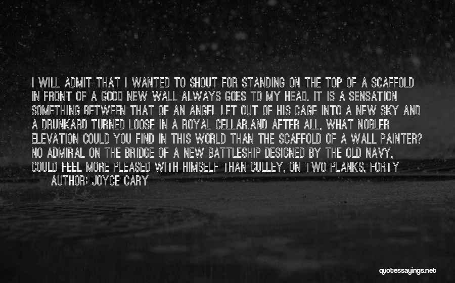 Joyce Cary Quotes: I Will Admit That I Wanted To Shout For Standing On The Top Of A Scaffold In Front Of A