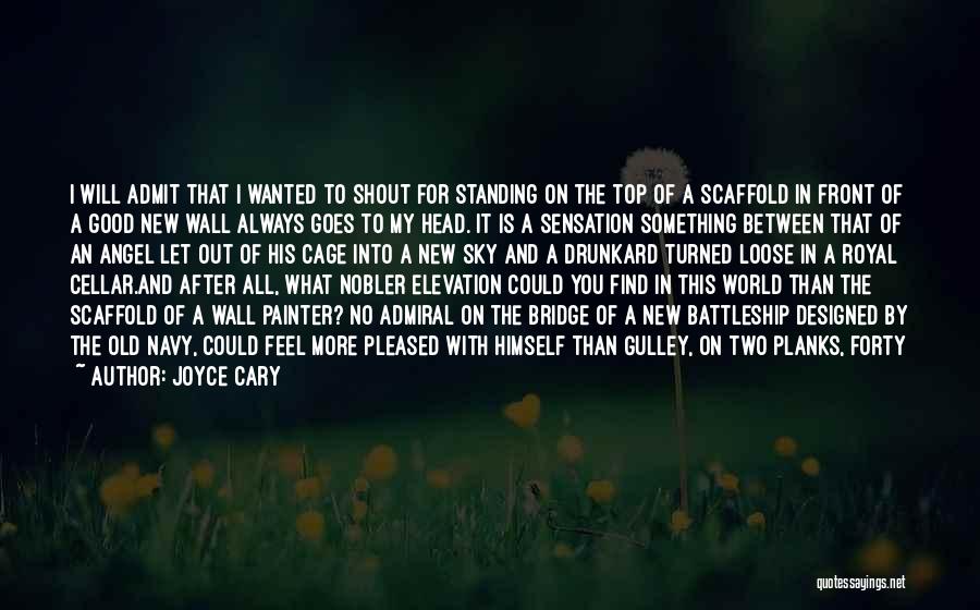 Joyce Cary Quotes: I Will Admit That I Wanted To Shout For Standing On The Top Of A Scaffold In Front Of A