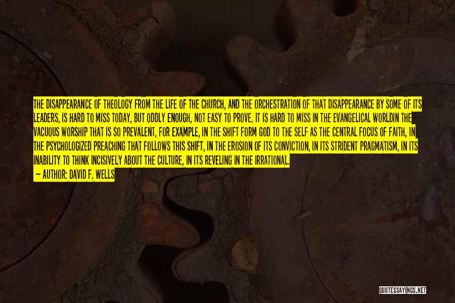 David F. Wells Quotes: The Disappearance Of Theology From The Life Of The Church, And The Orchestration Of That Disappearance By Some Of Its