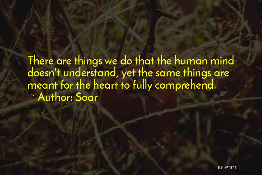 Soar Quotes: There Are Things We Do That The Human Mind Doesn't Understand, Yet The Same Things Are Meant For The Heart