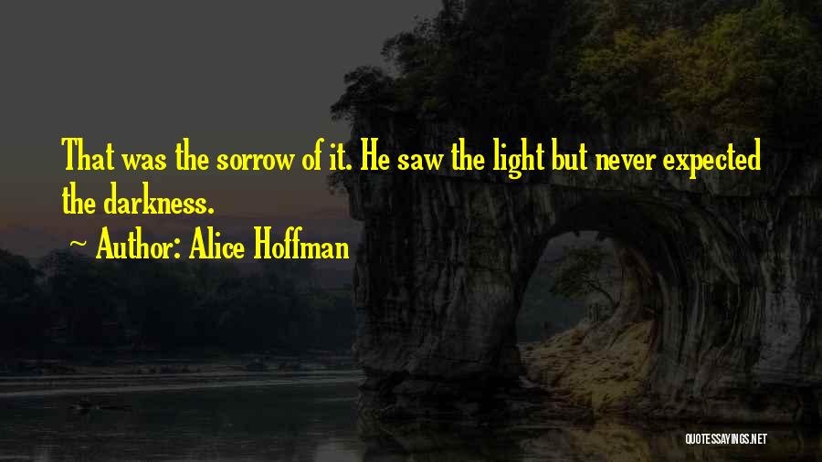 Alice Hoffman Quotes: That Was The Sorrow Of It. He Saw The Light But Never Expected The Darkness.