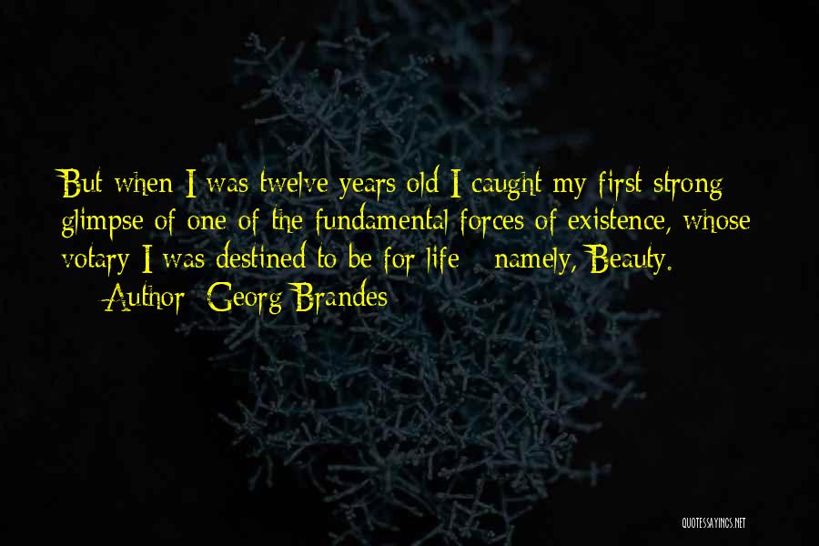 Georg Brandes Quotes: But When I Was Twelve Years Old I Caught My First Strong Glimpse Of One Of The Fundamental Forces Of