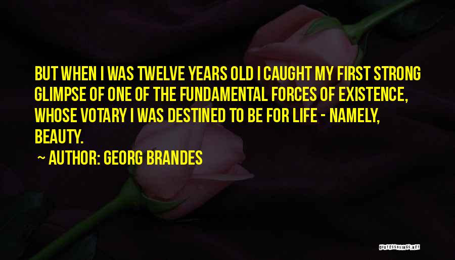 Georg Brandes Quotes: But When I Was Twelve Years Old I Caught My First Strong Glimpse Of One Of The Fundamental Forces Of