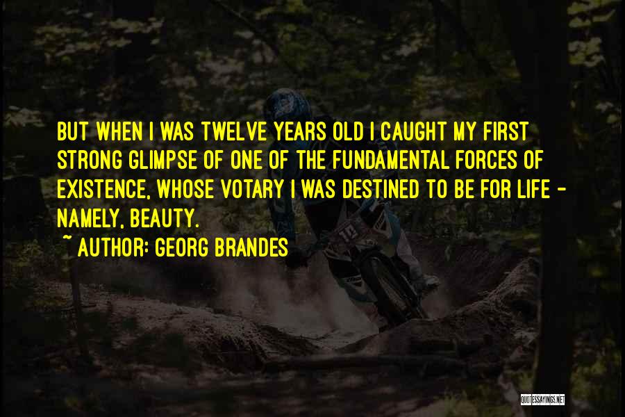 Georg Brandes Quotes: But When I Was Twelve Years Old I Caught My First Strong Glimpse Of One Of The Fundamental Forces Of