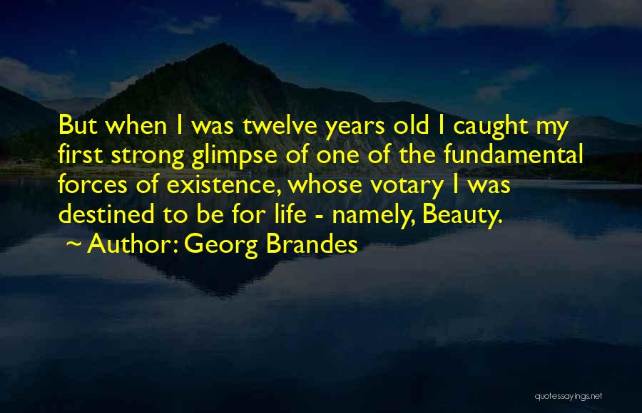 Georg Brandes Quotes: But When I Was Twelve Years Old I Caught My First Strong Glimpse Of One Of The Fundamental Forces Of