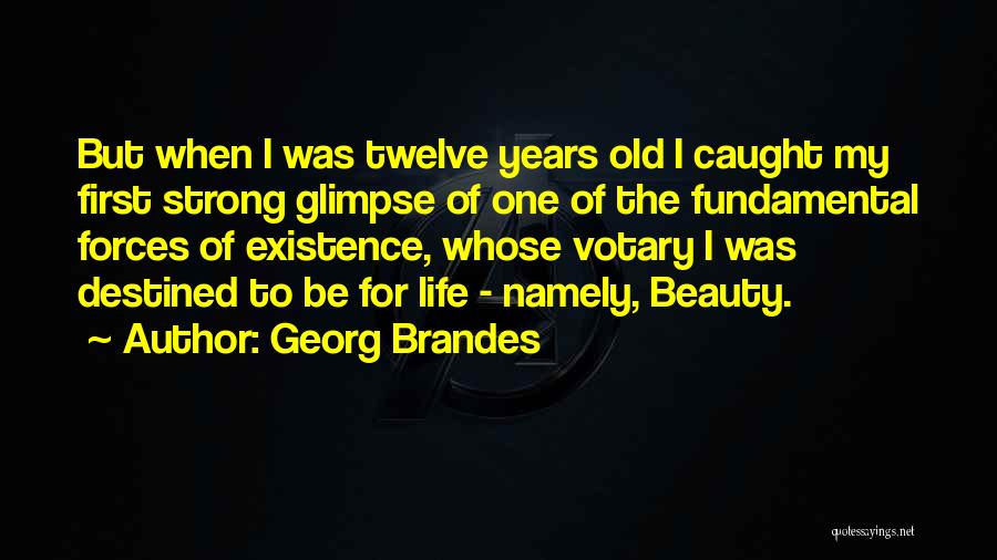 Georg Brandes Quotes: But When I Was Twelve Years Old I Caught My First Strong Glimpse Of One Of The Fundamental Forces Of