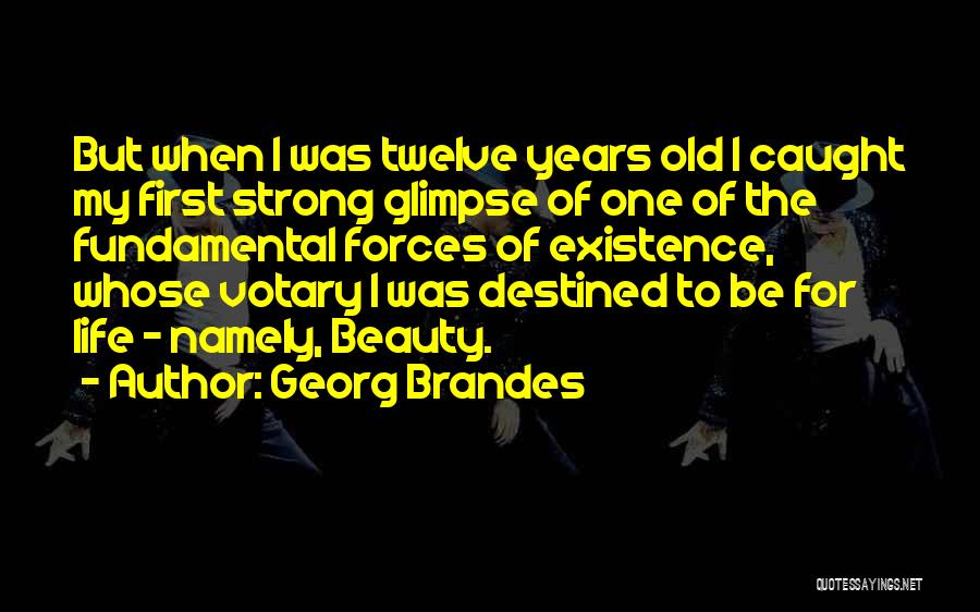 Georg Brandes Quotes: But When I Was Twelve Years Old I Caught My First Strong Glimpse Of One Of The Fundamental Forces Of