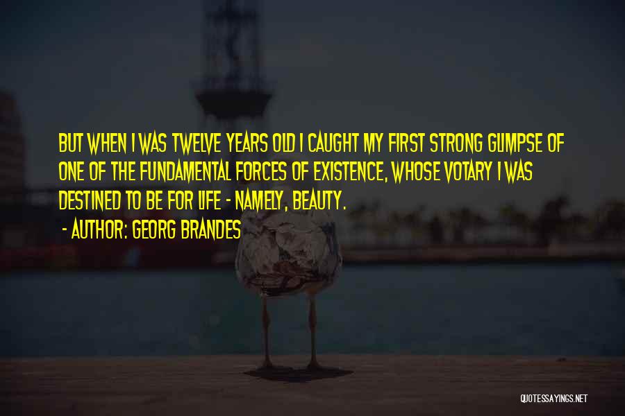 Georg Brandes Quotes: But When I Was Twelve Years Old I Caught My First Strong Glimpse Of One Of The Fundamental Forces Of