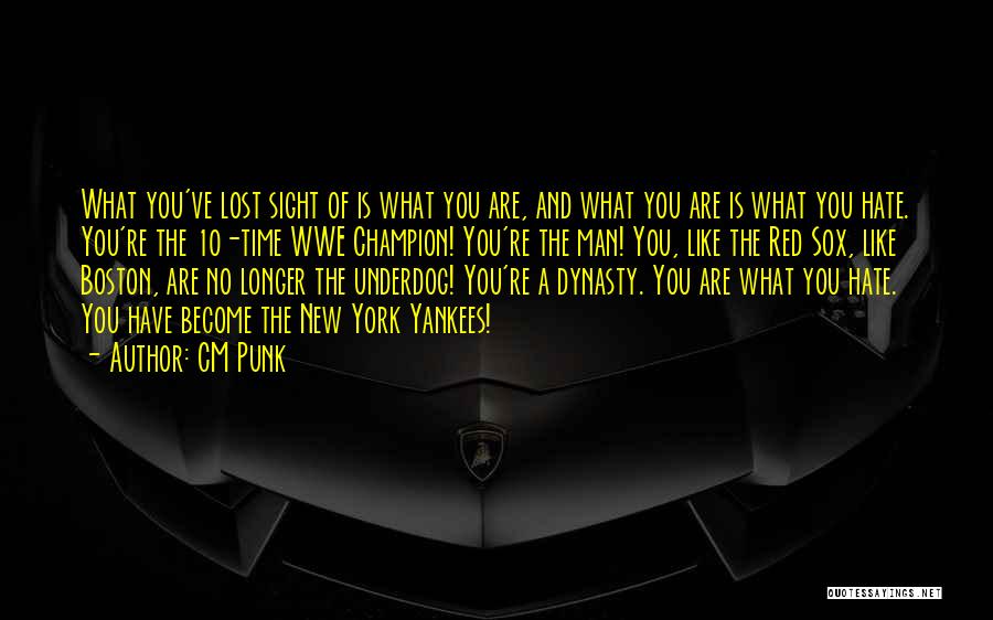 CM Punk Quotes: What You've Lost Sight Of Is What You Are, And What You Are Is What You Hate. You're The 10-time