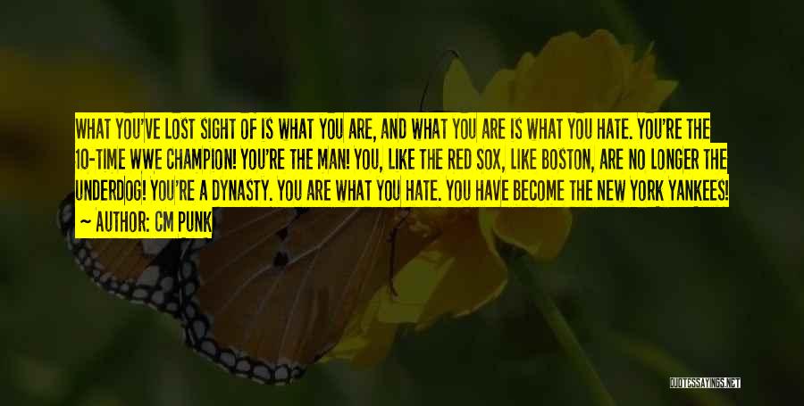 CM Punk Quotes: What You've Lost Sight Of Is What You Are, And What You Are Is What You Hate. You're The 10-time