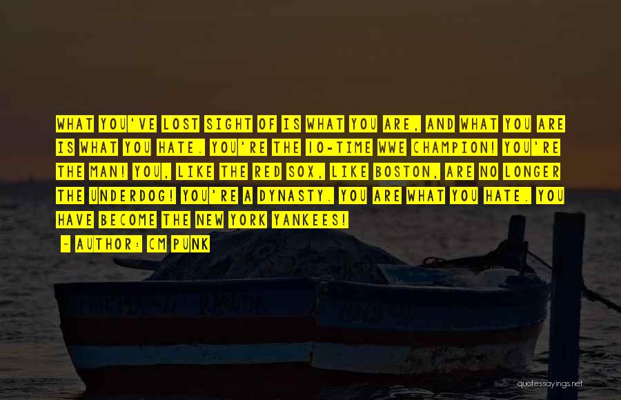 CM Punk Quotes: What You've Lost Sight Of Is What You Are, And What You Are Is What You Hate. You're The 10-time