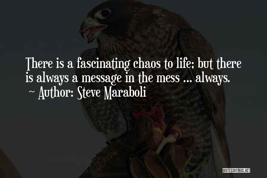 Steve Maraboli Quotes: There Is A Fascinating Chaos To Life; But There Is Always A Message In The Mess ... Always.