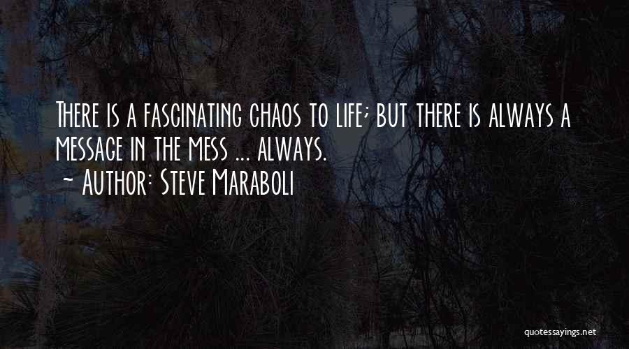 Steve Maraboli Quotes: There Is A Fascinating Chaos To Life; But There Is Always A Message In The Mess ... Always.