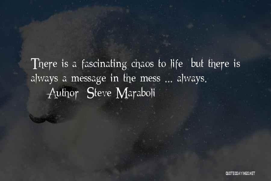Steve Maraboli Quotes: There Is A Fascinating Chaos To Life; But There Is Always A Message In The Mess ... Always.