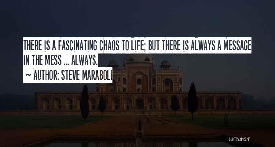 Steve Maraboli Quotes: There Is A Fascinating Chaos To Life; But There Is Always A Message In The Mess ... Always.