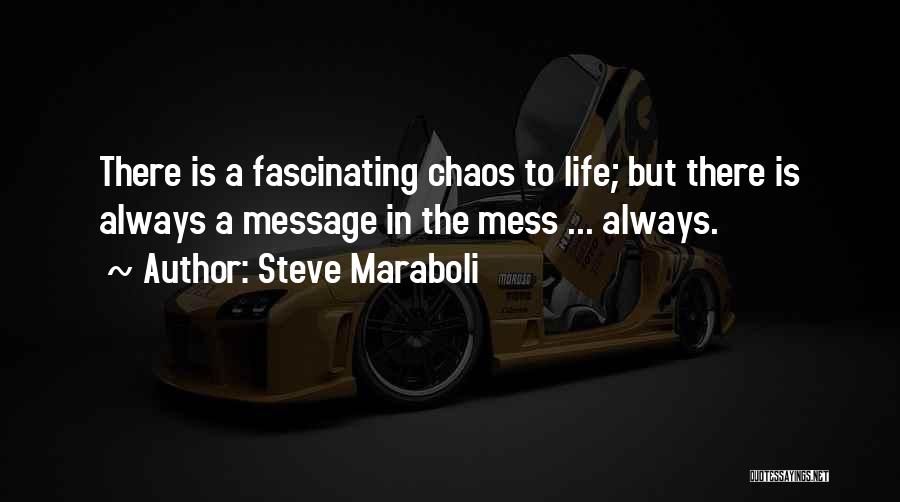 Steve Maraboli Quotes: There Is A Fascinating Chaos To Life; But There Is Always A Message In The Mess ... Always.