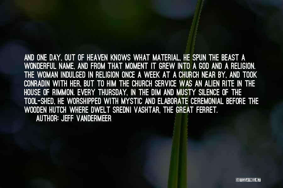 Jeff VanderMeer Quotes: And One Day, Out Of Heaven Knows What Material, He Spun The Beast A Wonderful Name, And From That Moment