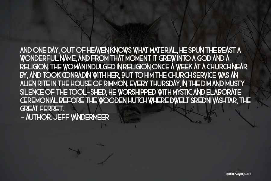 Jeff VanderMeer Quotes: And One Day, Out Of Heaven Knows What Material, He Spun The Beast A Wonderful Name, And From That Moment